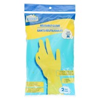 Scrub Buddies Medium Latex Glove, 2-pair Pack — Dollar Tree