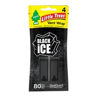 Little Trees Black Ice Air Freshener Car Vent Wrap, 4-Piece. Pack — Dollar Tree