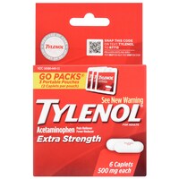 Tylenol Acetaminophen Caplet, 6-Piece Pack — Dollar Tree