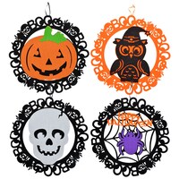 Glittery Felt Halloween Wall Decorations — Dollar Tree penny item