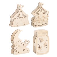 Crafters Square LED Unfinished Wood Lights, 5x4x1.5 in. — Dollar Tree