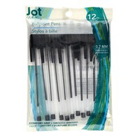Jot Writing Black Ballpoint Pens, 12-Count. — Dollar Tree
