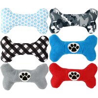 Greenbrier Kennel Club Plush Dog Bones with Squeakers and Crinkle Interior, 10x5 in. — Dollar Tree