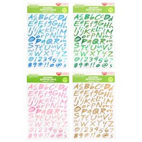 Crafter's Square Foil Alphabet Stickers, 72-Count. Packs — Dollar Tree