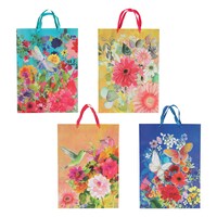 Voila Extra-Large Floral Printed Gift Bags with Tags — Dollar Tree