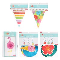 Seasonal Collection Tropical Luau Summer Party Decorations, Assorted Designs, 1-Piece And 3-Piece Packs. — Dollar Tree