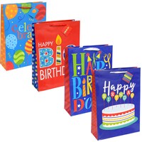 Voila Extra-Large All-Ages Birthday Gift Bags — Dollar Tree (SKU 252320)