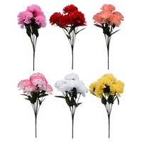 Floral Garden 7-Stem Artificial Carnation Bushes, 13x4 in. — Dollar Tree