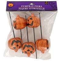 Halloween Pumpkin Picks, 5 ct. Packs — Dollar Tree (SKU 275509)