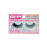 Ioni Black Band Crisscross Cat Eye Long 3D Faux Mink Lashes, 2-Piece Pack. — Dollar Tree