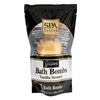 Spa Luxury Gold Glitter Vanilla Bath Bombs, 2-Count. — Dollar Tree
