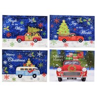 Voila Extra-Large Vintage Trucks Christmas Gift Bags, 12x17x5 in. — Dollar Tree