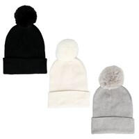 Knit Hat With Pom, Assorted Colors, 1-Count. — Dollar Tree