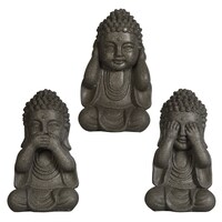 Hear, See, and Speak No Evil Buddha Decorations, 5.625x3.25 in. — Dollar Tree