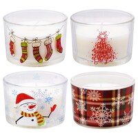 Holiday Decal Jar Candles, 3 oz. — Dollar Tree