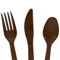 Brown Plastic Utensils, 42-ct. Packs — Dollar Tree (SKU 196338)
