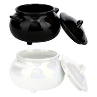 Seasonal Collection Halloween Ceramic Cauldron Decor, Assorted Colors. — Dollar Tree