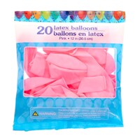 Pink Standard Latex Balloon, 20-Piece Pack — Dollar Tree