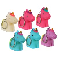 Bulk Squeezable Unicorn Keychains 2 375x2 25x1 125 In Dollar Tree