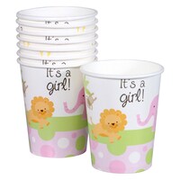 Its a Girl Paper Party Cups, 9 oz., 8-ct. Packs — Dollar Tree penny item
