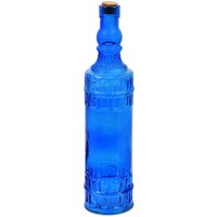 Blue Decorative Vintage Glass Bottles with Cork Stoppers — Dollar Tree (SKU 259443)