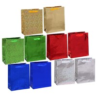 Voila Small Foil and Holographic Gift Bags, 3-Count. Packs — Dollar Tree