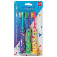 Luminant Soft-Bristles Suction-Cup Toothbrushes for Kids, 3-Count. Pack — Dollar Tree