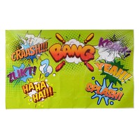 Superhero Comic Book Action Words Plastic Photo Backdrops, 44x72 in. — Dollar Tree (SKU 263928)