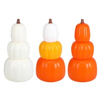 Seasonal Collection Stacked Pumpkin Decor, Assorted Colors, 1-Count. — Dollar Tree