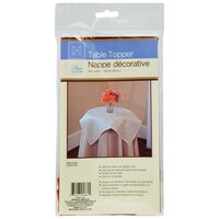 Home Collection Polyester Damask Table Toppers, 19" — Dollar Tree penny item