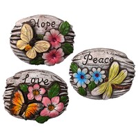 Floral Patterned Cement Garden Stones, 3.125x4x1.5 in. — Dollar Tree