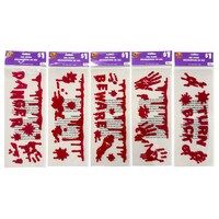 Seasonal Collection Halloween-themed Gel Cling Decor, Assorted Designs, 17-Piece, 11-Piece, 15-Piece, And 13-Piece Packs. — Dollar Tree