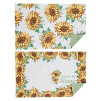 Home Collection Polyester Sunflower Printed Placemats, 12x18 in. — Dollar Tree