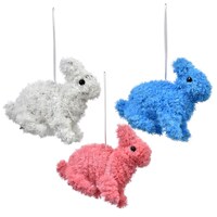 3-D Mini Tinsel Bunny Hanging Decorations — Dollar Tree penny item