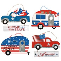 Patriotic Glitter Truck Decor, 7.625x13.375 in. — Dollar Tree