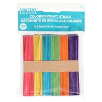 Crafter's Square Assorted Color Craft Sticks, 100-Count. Packs — Dollar Tree