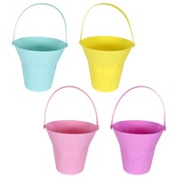 Plastic Easter Pails with Handles and Embossed Ribbon, 7.25x7.625 in. — Dollar Tree