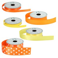 Floral Garden Sunset 9 ft Ribbon Roll, Assorted Colors And Styles — Dollar Tree