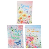 Garden Collection Springtime Sentiment Garden Flags, 18x12.5-in. — Dollar Tree