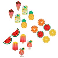 Luau Decoration Assortment, 6-Count. 4x4-in. — Dollar Tree