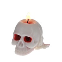 Halloween Skull Candles, 2.5x2.5x2.75-in. — Dollar Tree
