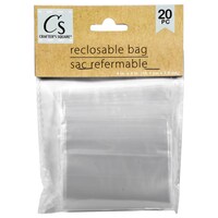 Crafter's Square Resealable Plastic Bags, 20-Count. Packs — Dollar Tree