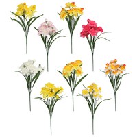 Floral Garden 6-Stem Artificial Narcissus Bush, Assorted Styles. — Dollar Tree