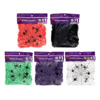 Seasonal Collection Spider Webbing Decor, Assorted Colors. — Dollar Tree