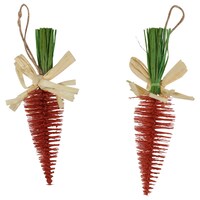 Crafter's Square Bottle Bush Carrot Decorations, 2-ct. Packs — Dollar Tree