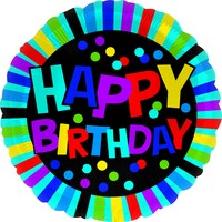 Whimsical Happy Birthday Foil Balloons, 18-in. — Dollar Tree