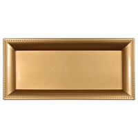 Gold Rectangular Plastic Charger Trays, 14x6.5 in. — Dollar Tree