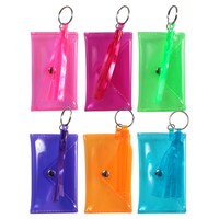 Neon Coin Purses with Tassels and Key Rings, 4x2.5 in. — Dollar Tree (SKU 308407)