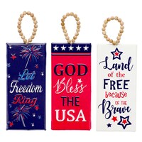 Seasonal Collection Patriotic-themed Metal Hanging Decor With Beads, Assorted Designs, 1-Count. — Dollar Tree