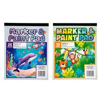 Marker And Paint Drawing Pad, Assorted Designs. — Dollar Tree
